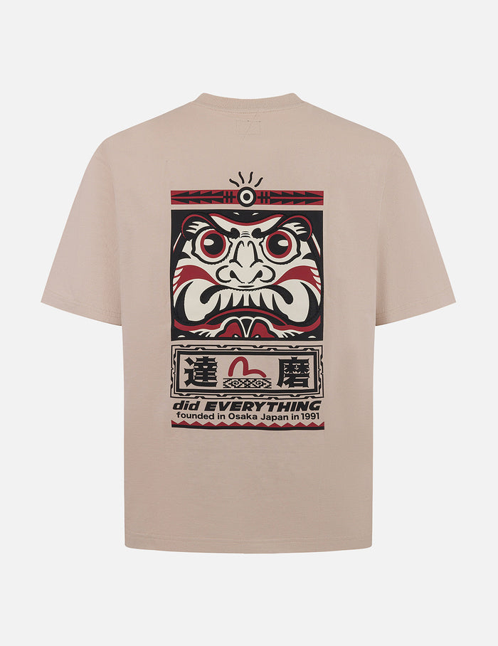 Seagull and Daruma Totem Print Regular Fit T-shirt