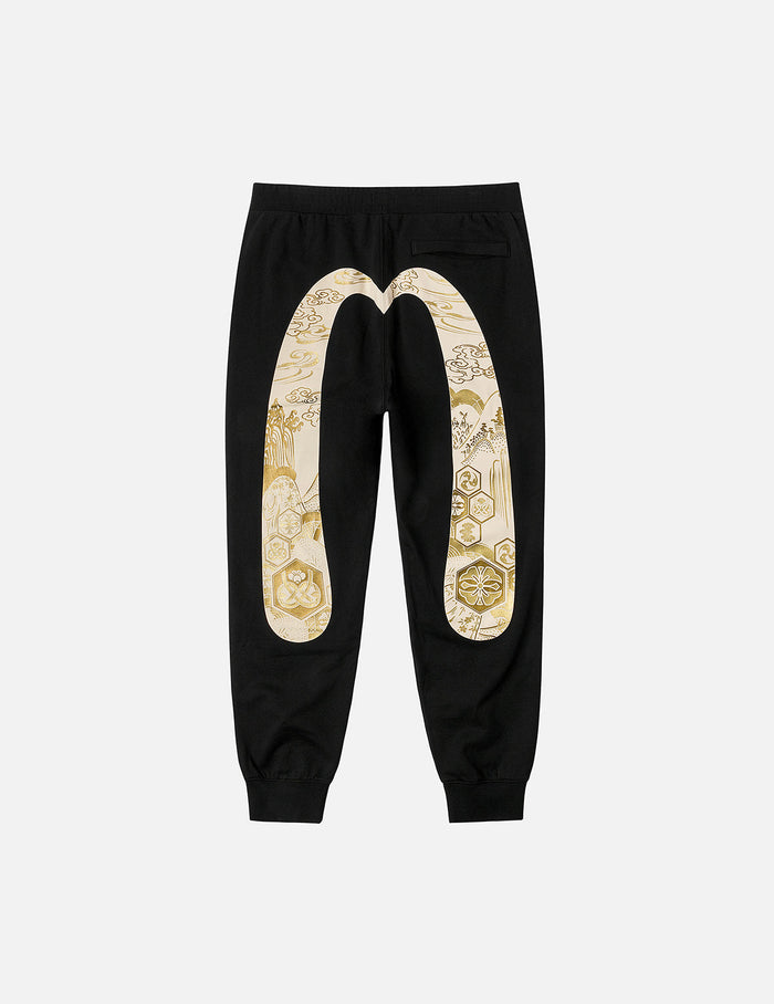 Seagull and Grateful Crane Daicock Print Regular Fit Sweatpants