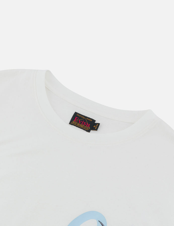 Seagull and Hummingbird Print Cropped T-shirt
