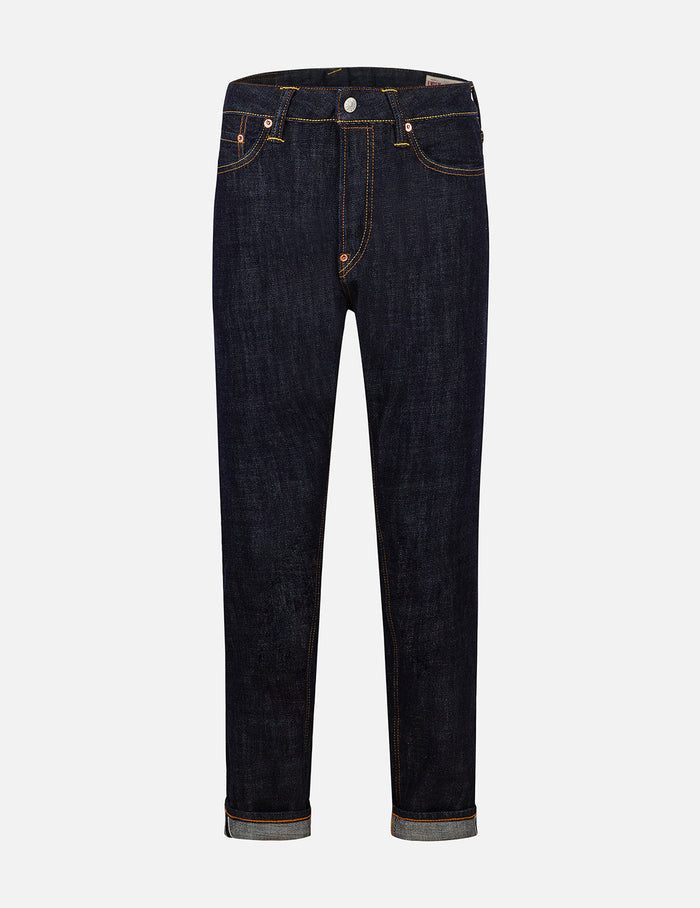 Seagull and Logo Brocade Appliqué Taper Fit Jeans #2017