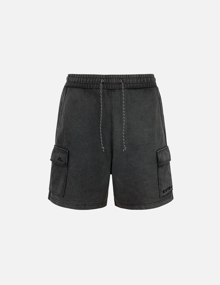 Seagull and Logo Embroidery Relax Fit Sun-Dried Finish Sweatshorts