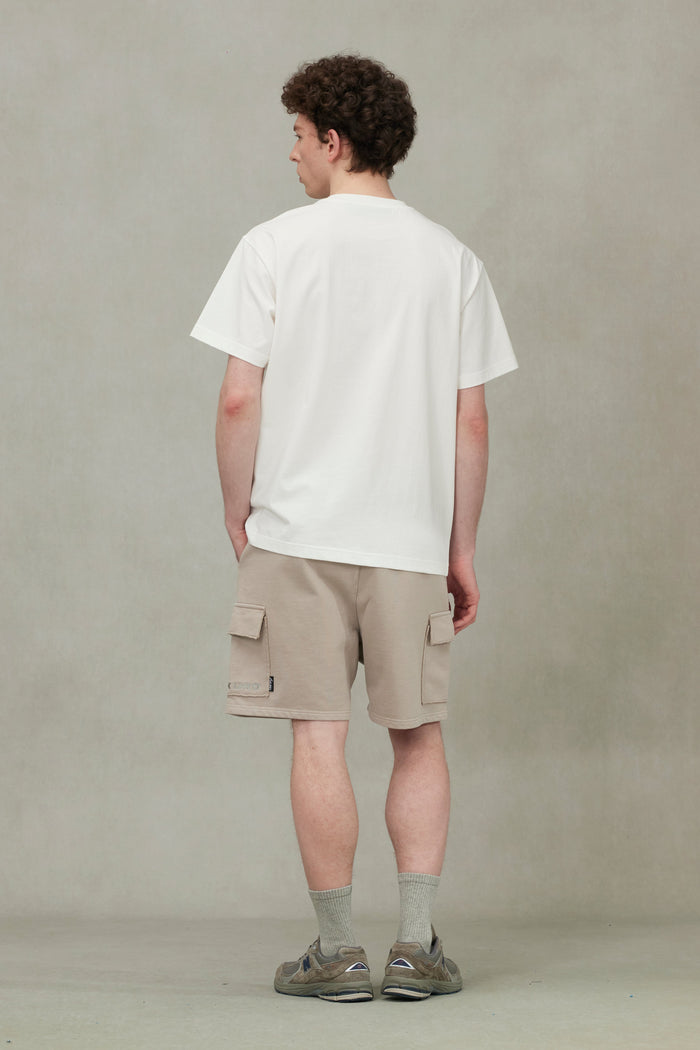 Seagull and Logo Embroidery Relax Fit Sun-Dried Finish Sweatshorts