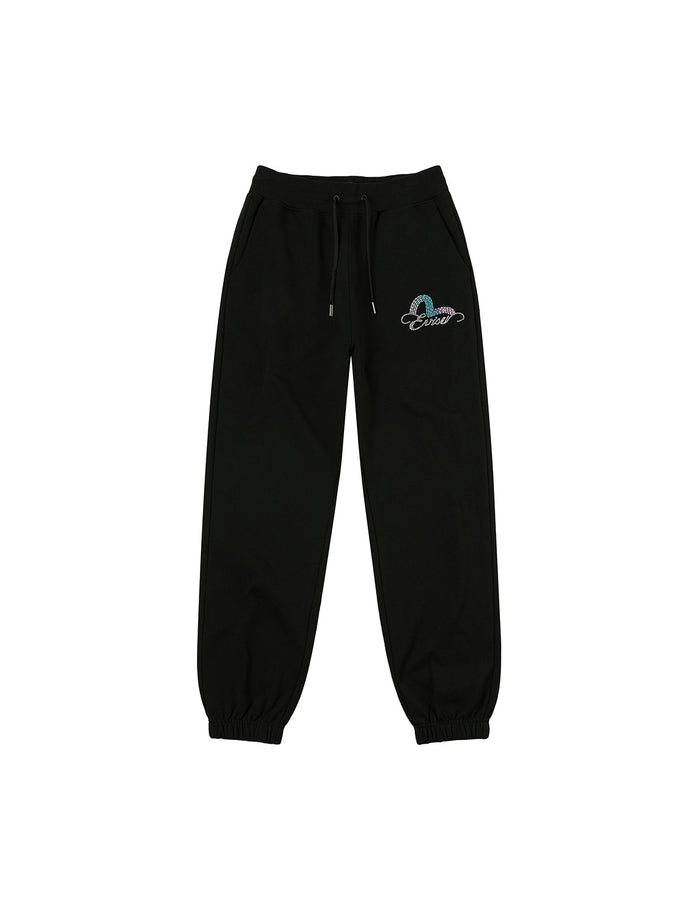 Seagull and Logo Rhinestone Regular Fit Sweatpants