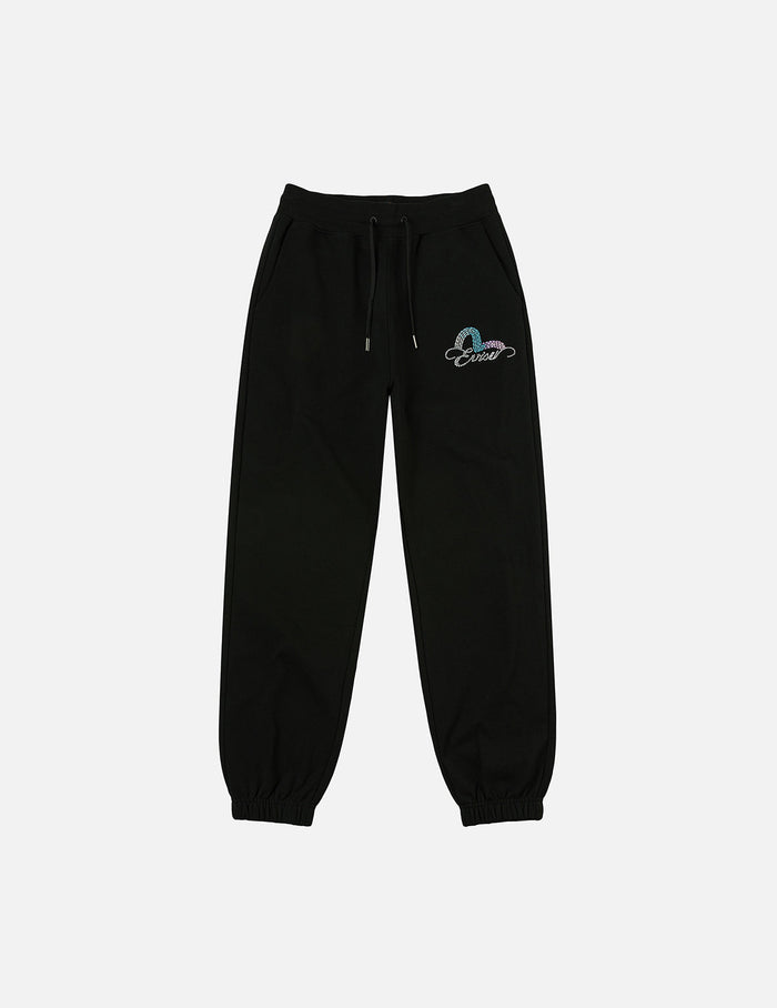 Seagull and Logo Rhinestone Regular Fit Sweatpants
