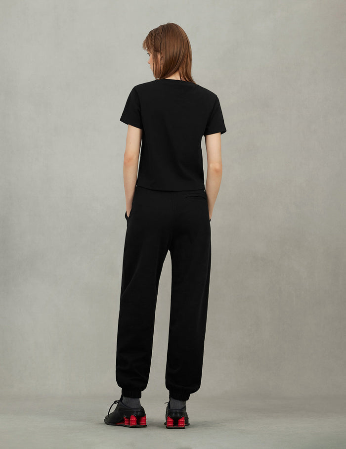 Seagull and Logo Rhinestone Regular Fit Sweatpants