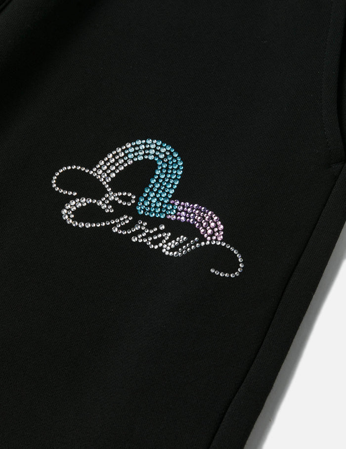 Seagull and Logo Rhinestone Regular Fit Sweatpants