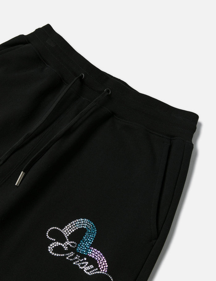 Seagull and Logo Rhinestone Regular Fit Sweatpants