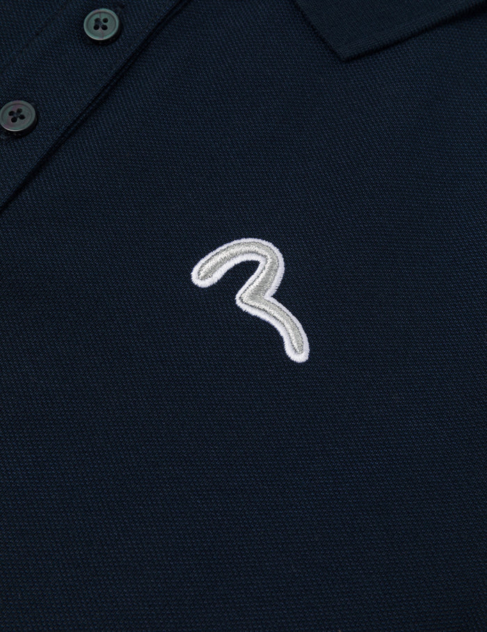 Seagull and Slogan Embroidery Fashion Fit Polo Shirt