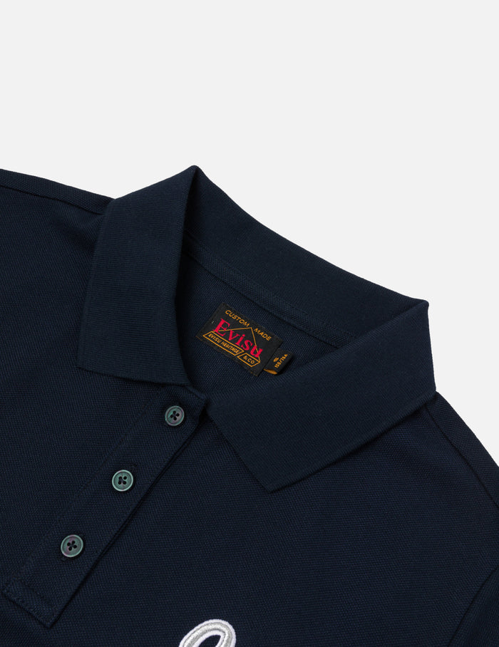 Seagull and Slogan Embroidery Fashion Fit Polo Shirt