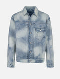 Seagull Appliqué Embroidery Relax Fit Denim Jacket