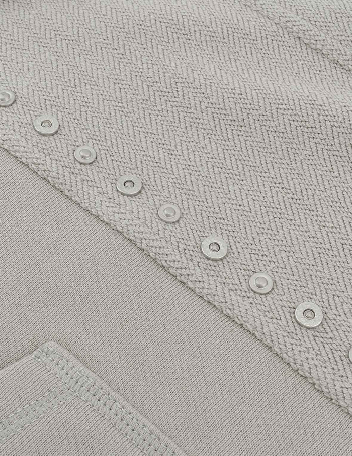 Seagull Embroidery and Fabric Blocking Relax Fit Hoodie
