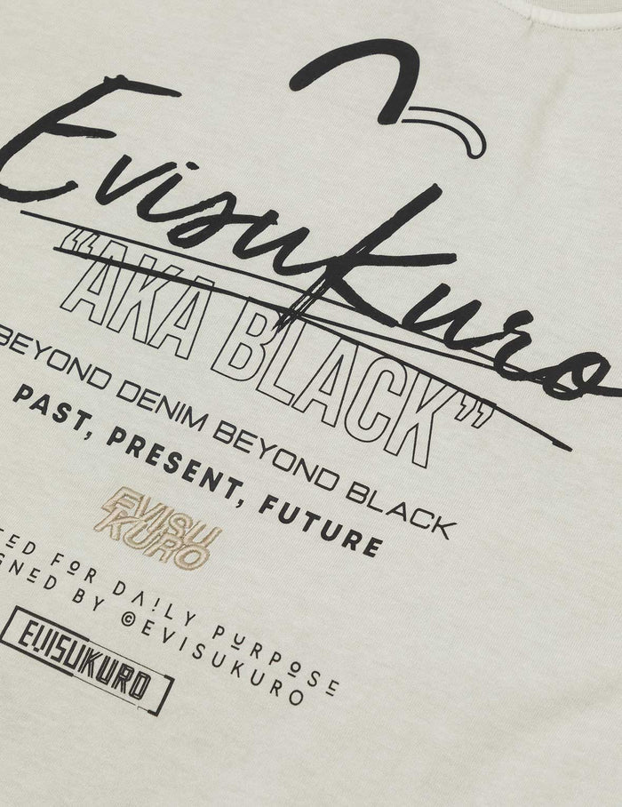 Seagull Embroidery and Logo Print Oversized T-shirt