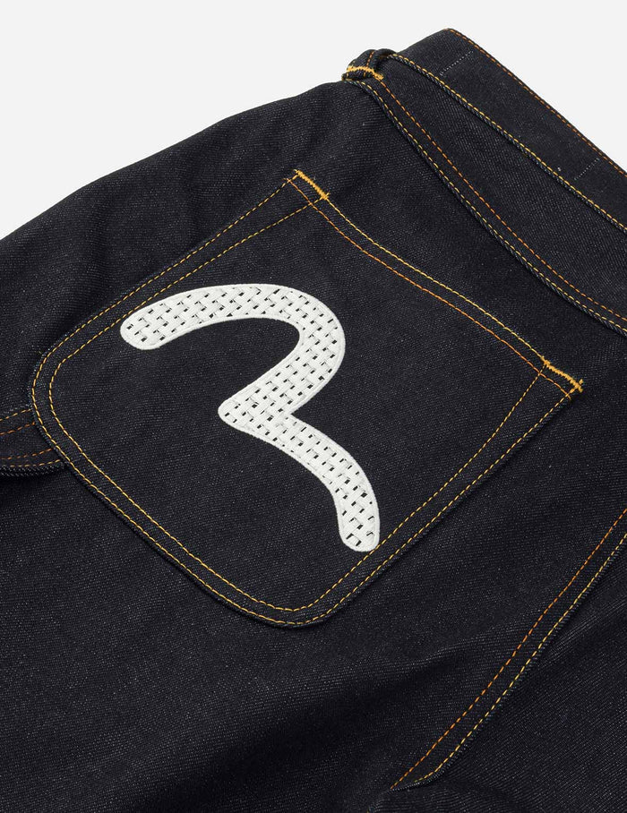 Seagull Embroidery and Slogan Print Regular Fit Denim Shorts