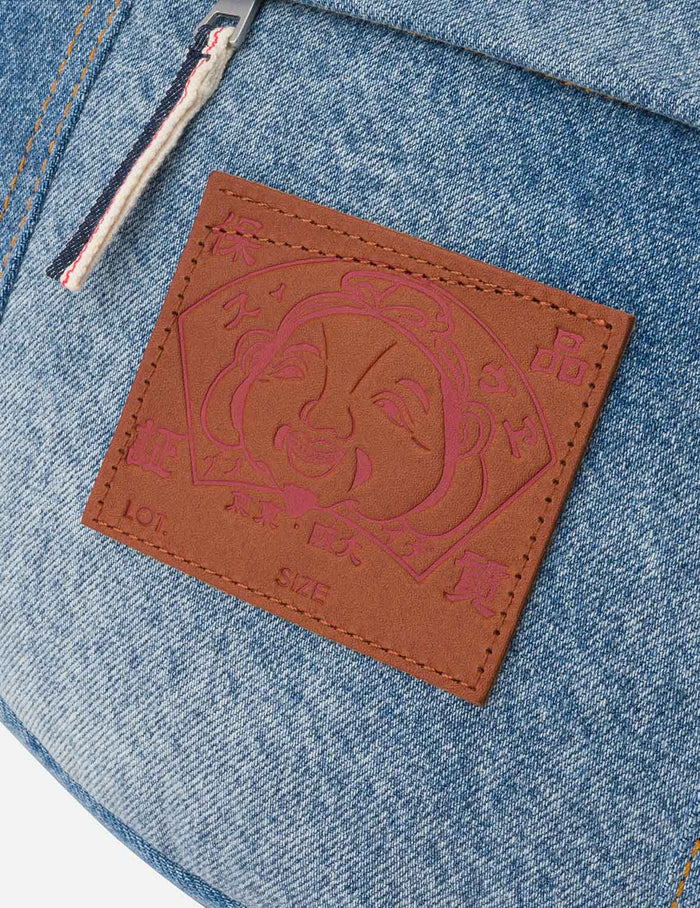 Seagull Embroidery Denim Crossbody Bag