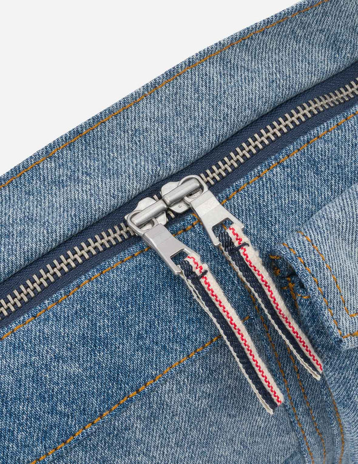 Seagull Embroidery Denim Crossbody Bag