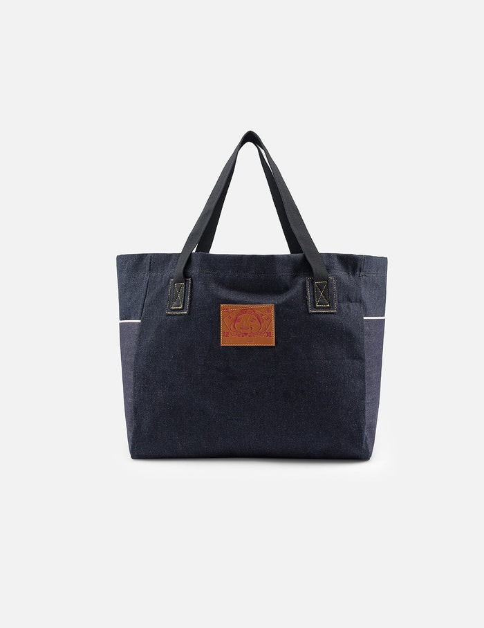 Seagull Embroidery Denim Tote Bag