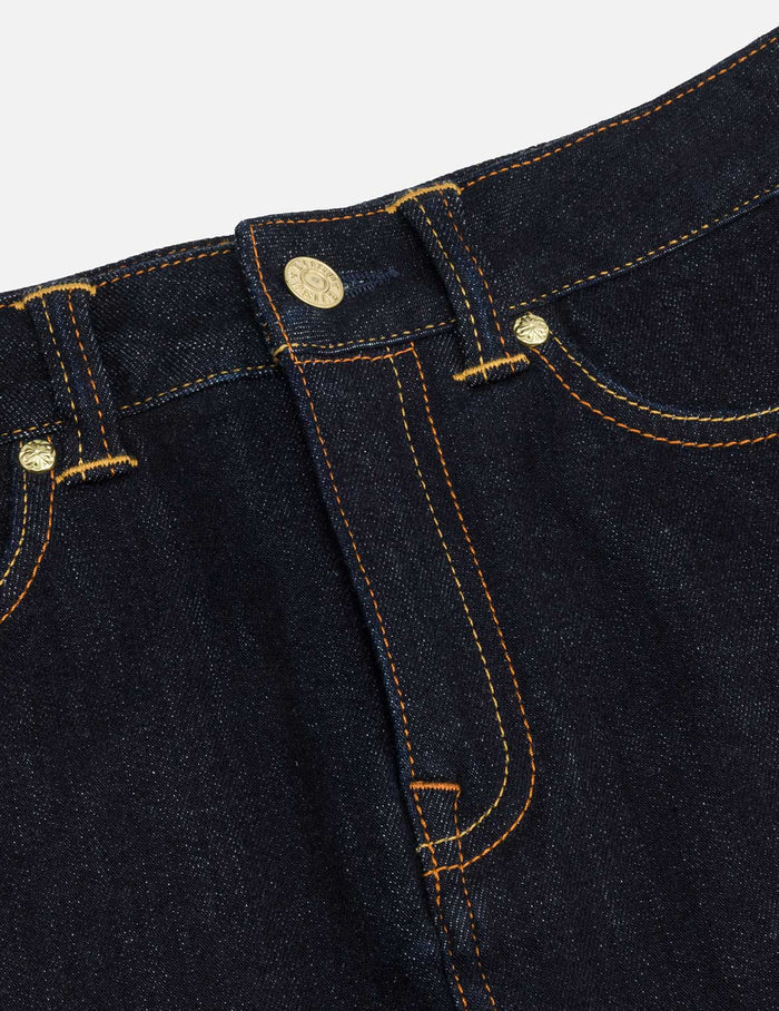 Seagull Embroidery Regular Fit Denim Skirt