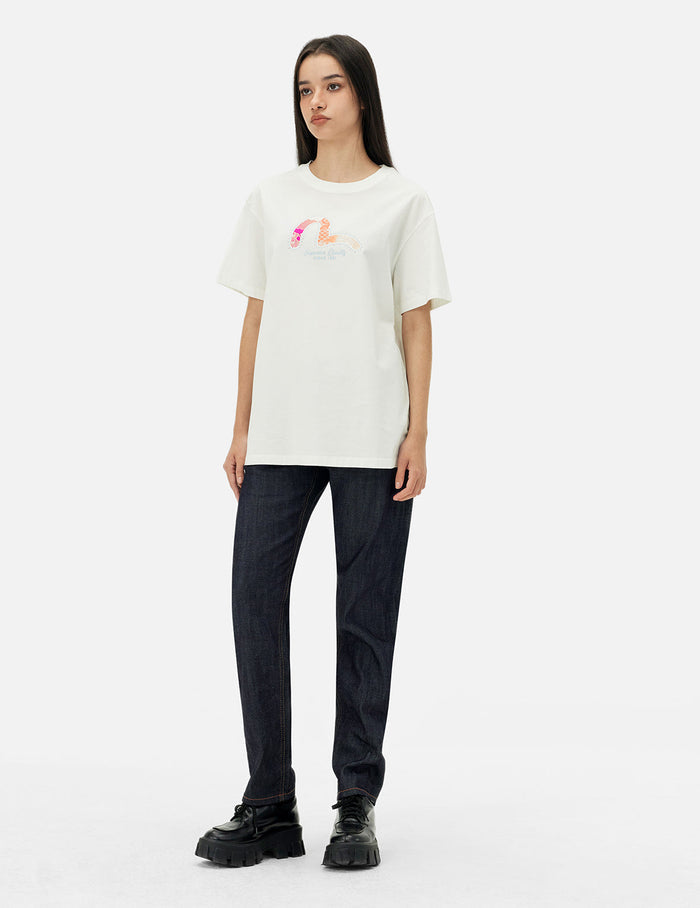 Seagull Foil Print Boyfriend T-shirt
