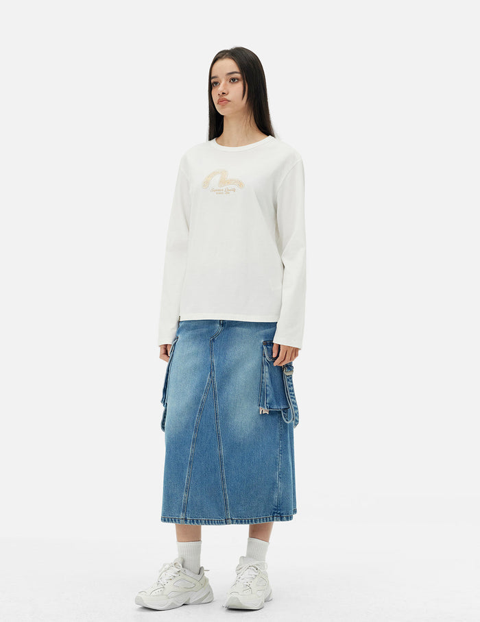 Seagull Foil Print with Studs Regular Fit T-shirt