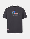 Seagull Print and Japanese Patch Logo Relax Fit T-shirt