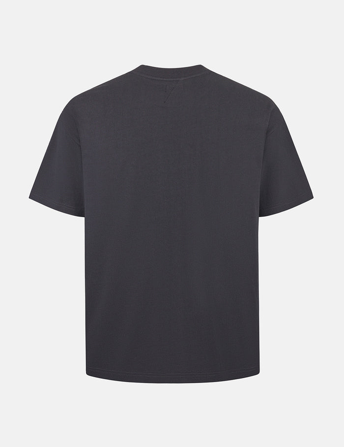 Seagull Print and Japanese Patch Logo Relax Fit T-shirt