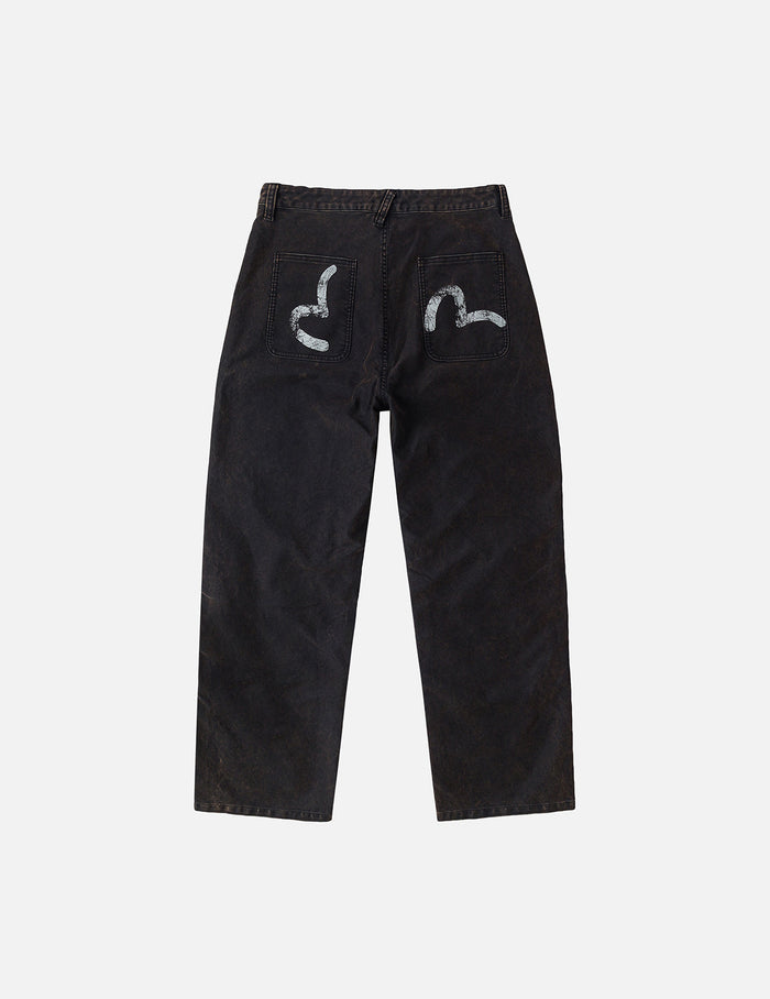 Seagull Print and Multi-Pocket Regular Fit Cargo Pants