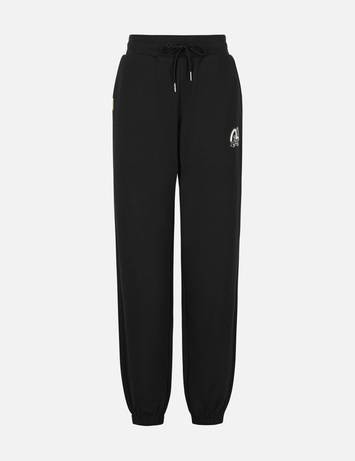 Seagull Print and Wave Embroidery Loose Fit Sweatpants