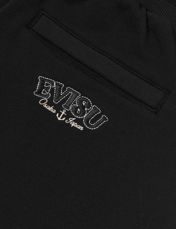 Seagull Print and Wave Embroidery Loose Fit Sweatpants