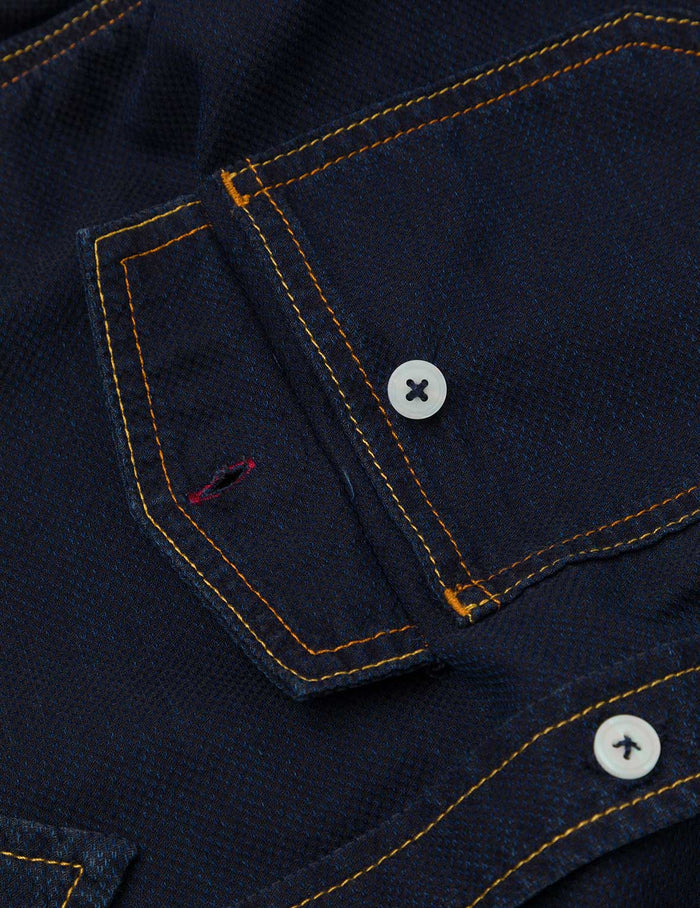 Seagull Print Regular Fit Denim Shirt