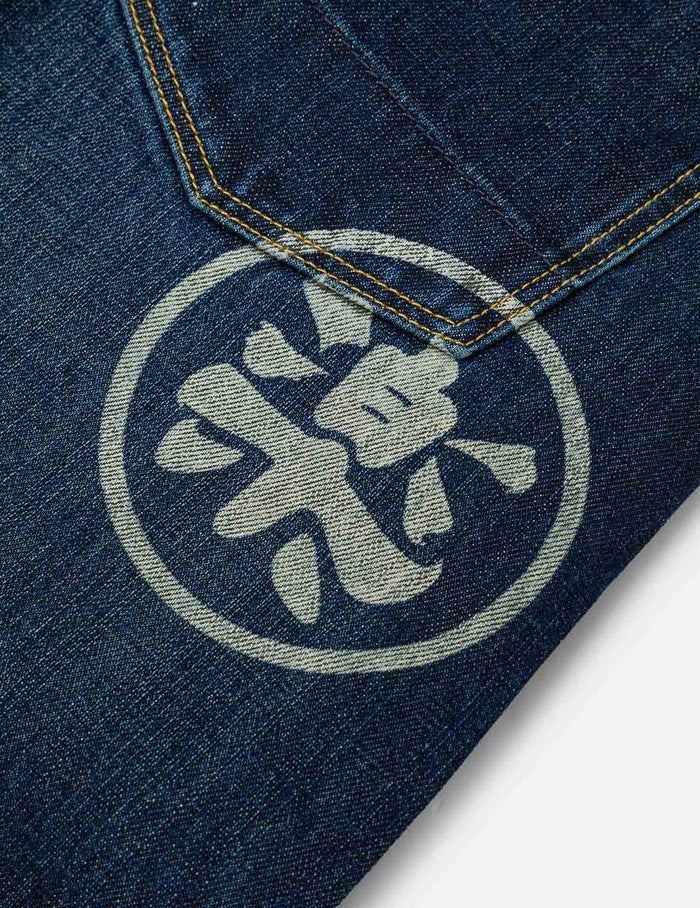 Seagull Print Taper Fit Jeans #2017