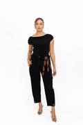 Selene Barrel Leg Trousers (Black)