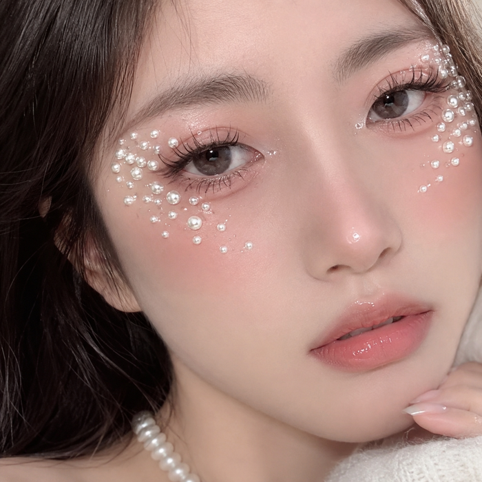 Self-Adhesive Pearl Face Gems Sticker Sheet