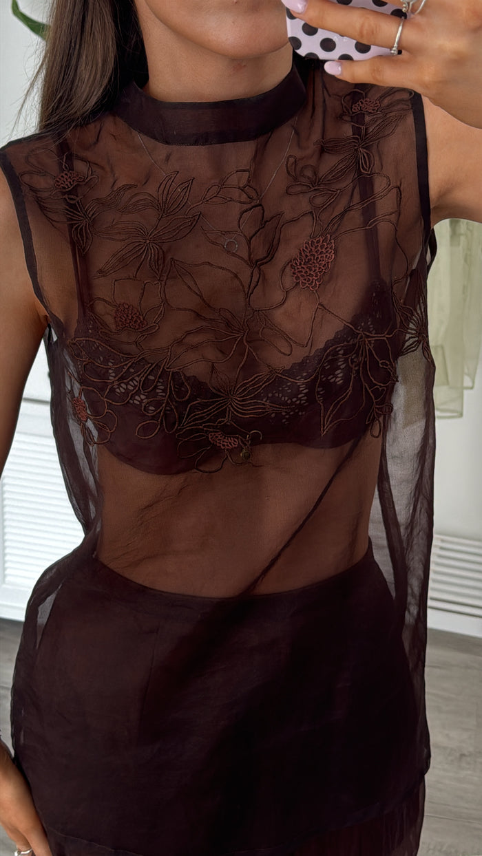 Serena Midi Skirt | Chocolate