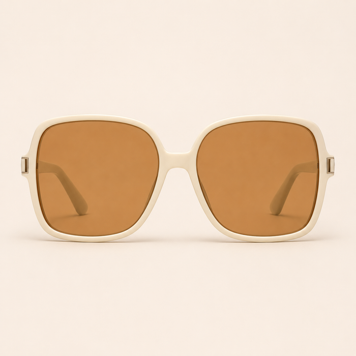 SHEIN Beige Oversized Square Sunglasses – Fast Delivery in 5 Days