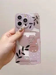 Shein Clear Phone Case with Card Slot â€“ SHEIN Floral TPU iPhone Case