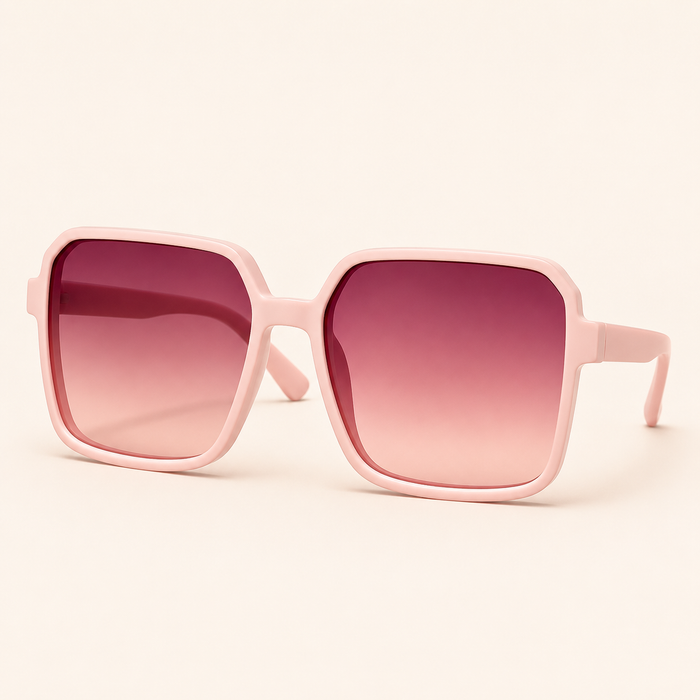 SHEIN Pink Oversized Square Sunglasses – Fast Delivery in 5 Days