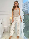 Shein Printed Pajama Set â€“ Spaghetti Strap Top & Bear Print Pants | Delicado