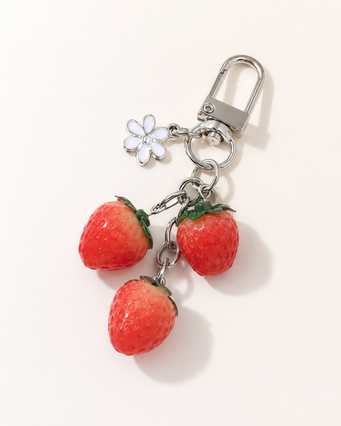 SHEIN Strawberry Fruit Keychain – Fast Delivery in 5 Days