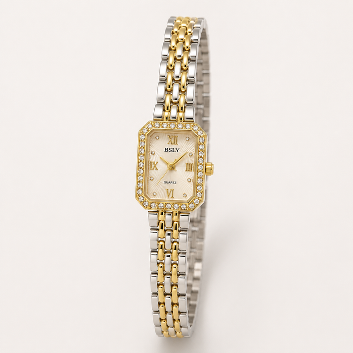SHEIN Two-Tone Vintage Bracelet Watch – Fast Delivery in 5 Days