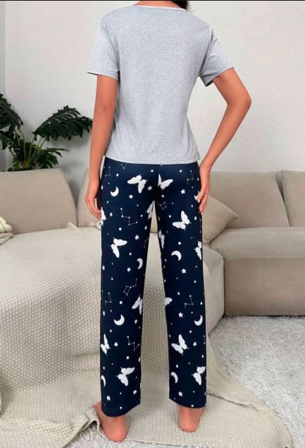 SHEIN Women’s Butterfly Print Pajama Set