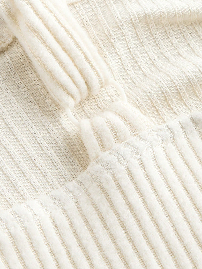 SHEIN Women’s Ivory Ribbed Lace Trim Ruched Cami Top