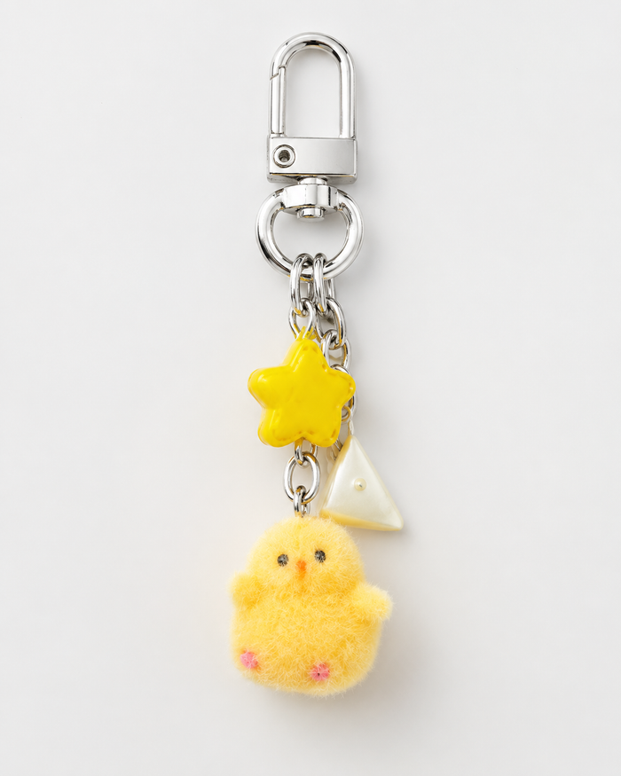 SHEIN Yellow Chick Plush Keychain