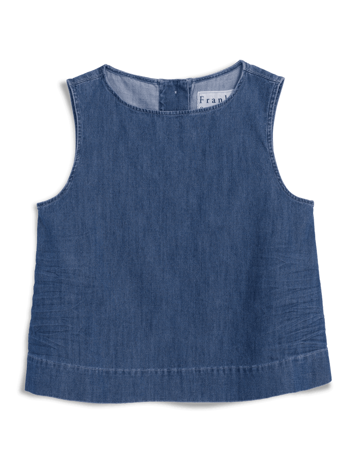 Blue denim shirt on a transparent background