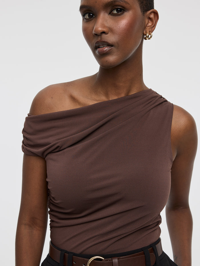 Shirred Off-the-Shoulder Top
