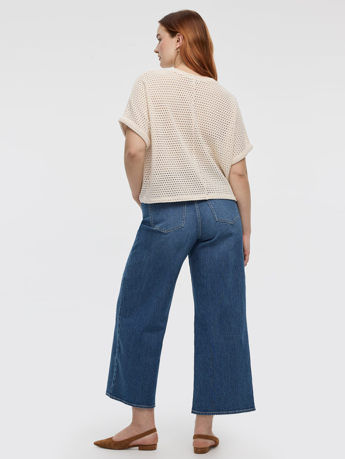 Short-Dolman-Sleeve Boat-Neck Tee