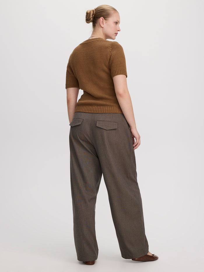 Short-Sleeve Crew-Neck Pullover