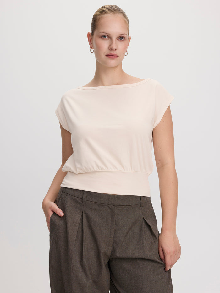 Short-Sleeve Off-the-Shoulder Top