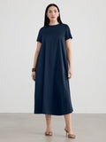 Short-Sleeve Swing Maxi Dress