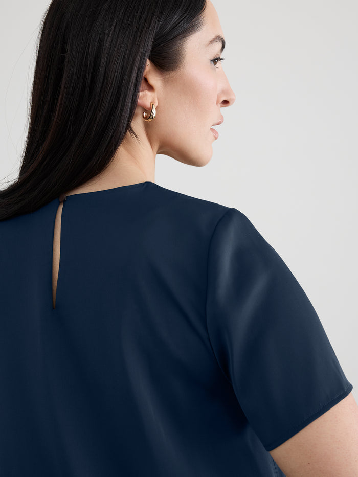 Short-Sleeve Swing Maxi Dress