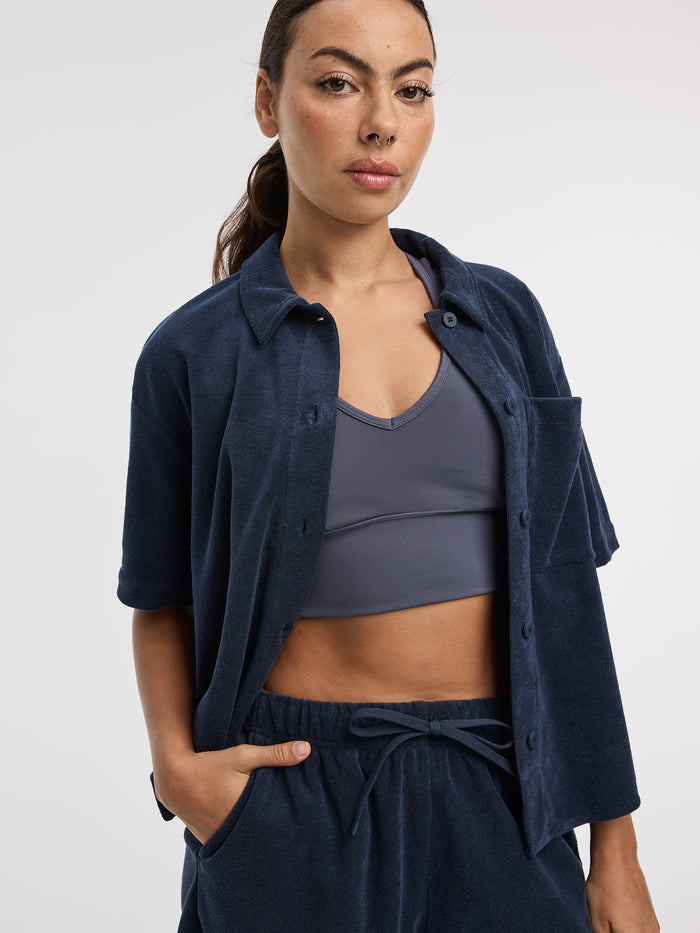 Short-Sleeve Towel-Terry Shirt - Hyba